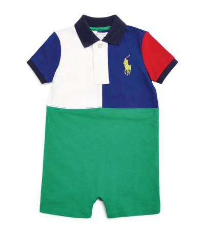 Ralph Lauren Babies' Polo Pony Playsuit (3-24 Months) In Blue