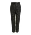ALEXANDER MCQUEEN ALEXANDER MCQUEEN HIGH-RISE LACQUERED LACE TROUSERS,17002585