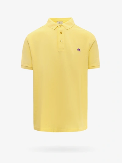 Etro Polo Shirt In Yellow