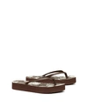 Tory Burch Flatform Flip-flop In Moka Falls / Deep Chocolate Dasiy 21