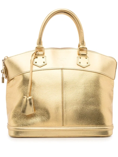 Pre-owned Louis Vuitton 2007  Lockit Mm Handbag In Gold