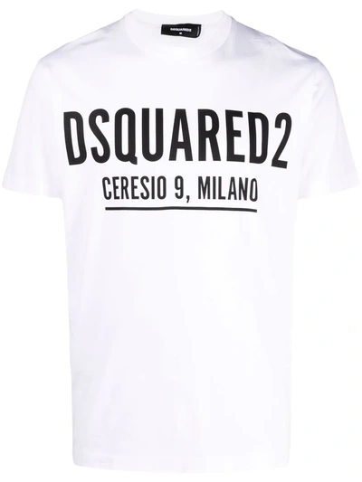 Dsquared2 White Logo-print Short-sleeve T-shirt