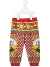 Dolce & Gabbana Carretto-print Track Trousers In Red