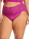 Hanky Panky Plus Size Signature Lace Retro V-kini In Belle Pink