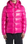 Moncler Maya Padded Zip-front Jacket In Neon Pink
