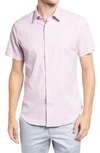 Bonobos Zigzag Short Sleeve Button-up Performance Shirt In Zig Zag Peak - Lavender Peak