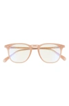 Diff Maxwell 49mm Square Blue Light Blocking Glasses In Rustique/ Brown Gradient