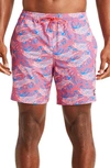 Vineyard Vines Chappy Stripe Swim Trunks In Tide Blue