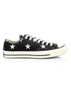Converse Men's Leather Archive Prints Chuck 70 Low Top Star Print Sneakers In Black