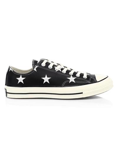 Converse Men's Leather Archive Prints Chuck 70 Low Top Star Print Sneakers In Black