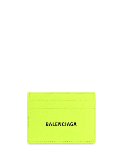 Balenciaga Logo印花卡夹 In Yellow