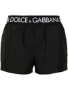Dolce & Gabbana Logo-jacquard Shell Swim Shorts In Black