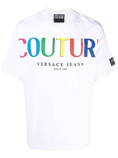 Versace Jeans Couture Logo印花t恤 In White