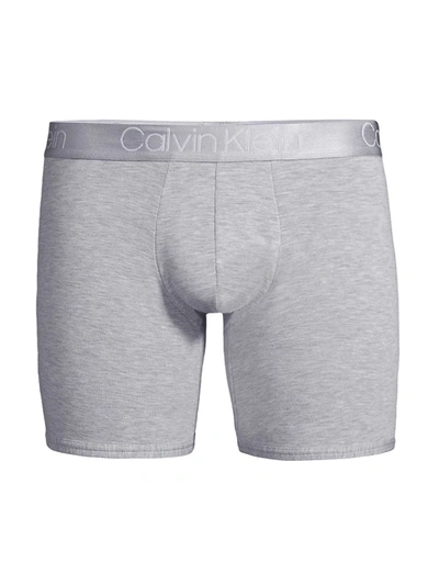 Calvin Klein Ultra-soft Modal Monogram Boxer Brief In Heather Grey