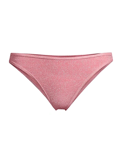 Ramy Brook Isla Metallic Bikini Bottom In Pink