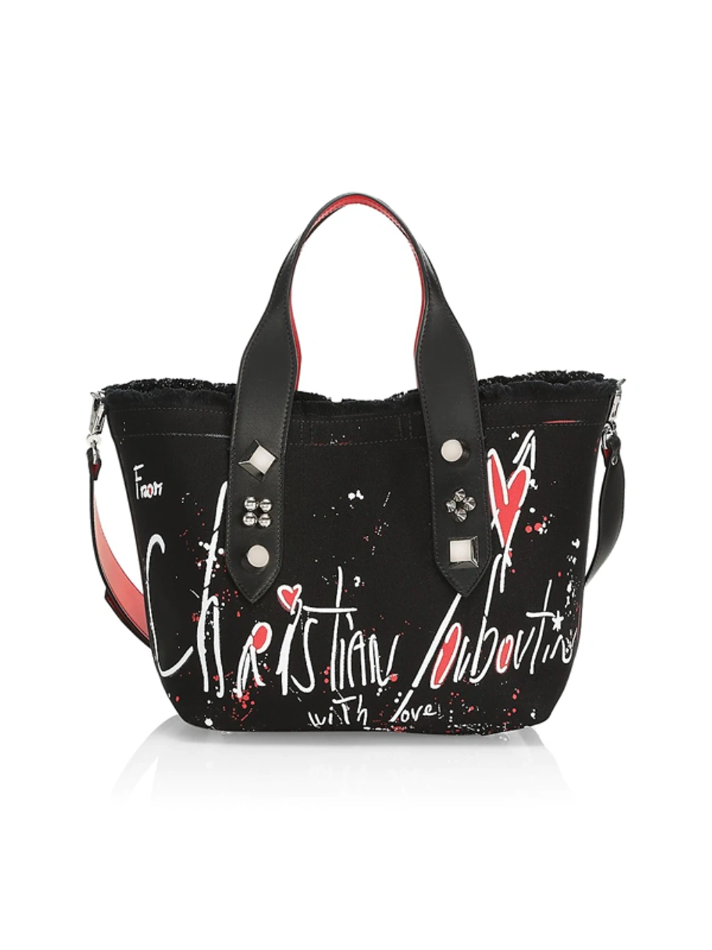 Christian Louboutin Small Frangibus Print Canvas Tote In Christian Louboutin Small Frangibus Print Canvas Tote In