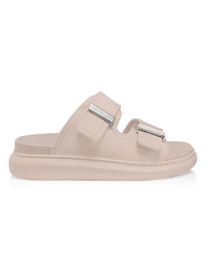 Alexander Mcqueen Rubber Exaggerated-sole Sandals In Pink