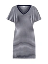 Hanro Laura Striped Cotton-blend Jersey Nightdress In Midnight Stripe