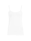 Majestic Classic Stretch Tank Top In White