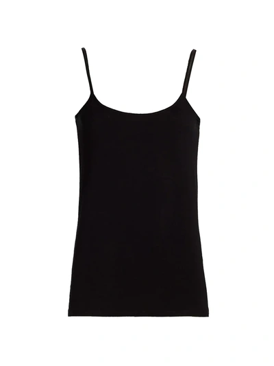 Majestic Classic Stretch Tank Top In Noir