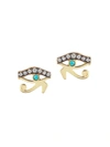 Sorellina Women's 18k Yellow Gold, Turquoise & Diamond Eye Of Horus Stud Earrings