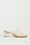 Bruno Premi Square-toe Heeled Slide Sandals In White
