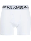 Dolce & Gabbana Two-way Stretch Cotton Boxer Shorts In White