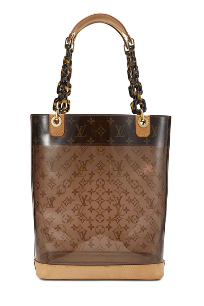 Pre-owned Louis Vuitton Monogram Ambre Vinyl Cabas Mm