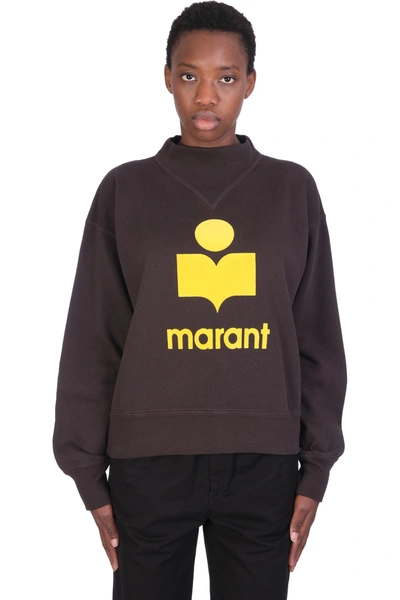 Isabel Marant Étoile Milly Cotton Crew-neck Sweatshirt In Yellow Faded Black
