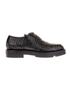 GIVENCHY MAN SQUARED DERBY SHOE IN BLACK 4G LEATHER,BH1034H0WF 001