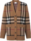 BURBERRY CHECKED WOOL-CASHMERE BLEND CARDIGAN