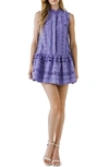 Endless Rose Sleeveless Lace A-line Dress In Purple