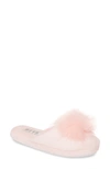 Patricia Green Daisy Pouf Slippers In Pink Fabric