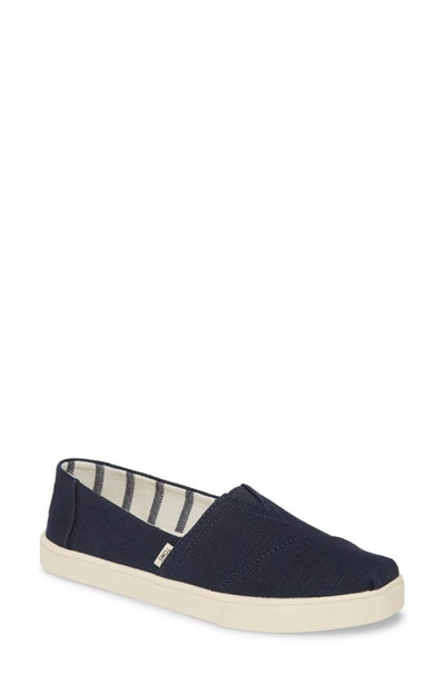 Toms Alpargata Slip-on Sneaker In Navy Heritage Canvas