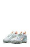 Nike Tricolor Air Vapormax 2021 Flyknit Sneakers In Light Dew/ White/ Pink