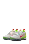 Nike Air Vapormax 2021 Flyknit Sneaker In Photon Dust/ Pink/ Mango/ Volt