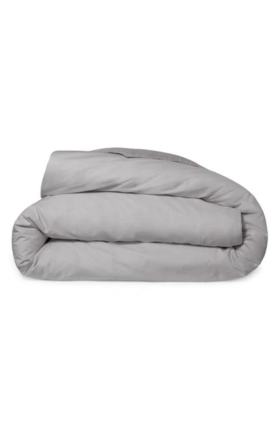 Casper Organic Cotton Percale Duvet Cover In Grey