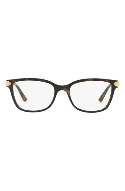 Dolce & Gabbana 51mm Butterfly Optical Glasses In Havana