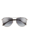 Rag & Bone 59mm Aviator Sunglasses In Gold Black