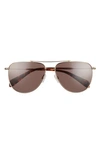 Rag & Bone 59mm Aviator Sunglasses In Light Gold