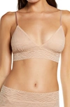 Hanky Panky Signature Lace Padded Triangle Bralette In Mocha