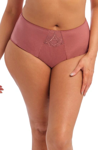 Elomi Cate Full Figure High Waist Briefs In Rosewood