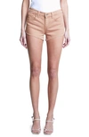 L Agence Audrey Cutoff Shorts In Dark Camel