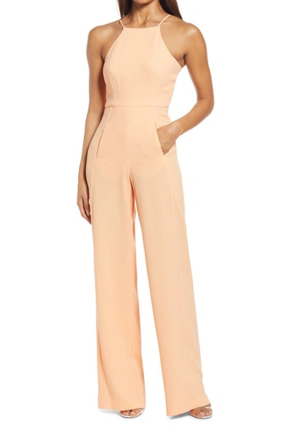 Black Halo Joaquin Halter Neck Jumpsuit In Sorbet