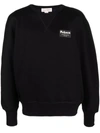 Alexander Mcqueen Graffiti Logo Patch Cotton Sweatshirt In 黑色