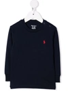 Polo Ralph Lauren Ribbed-knit Round Neck Jumper In 蓝色