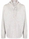 Helmut Lang Taupe Raglan Sleeve Hoodie In 灰色