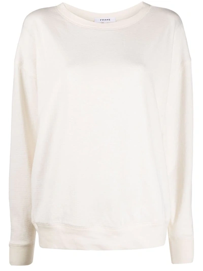 Frame Au Natural Uni Sweatshirt In White