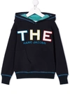 Marc Jacobs Logo Embroidered Hoodie In 蓝色