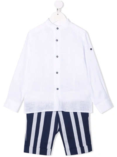 Colorichiari Babies' Shirt And Shorts Suit In 白色